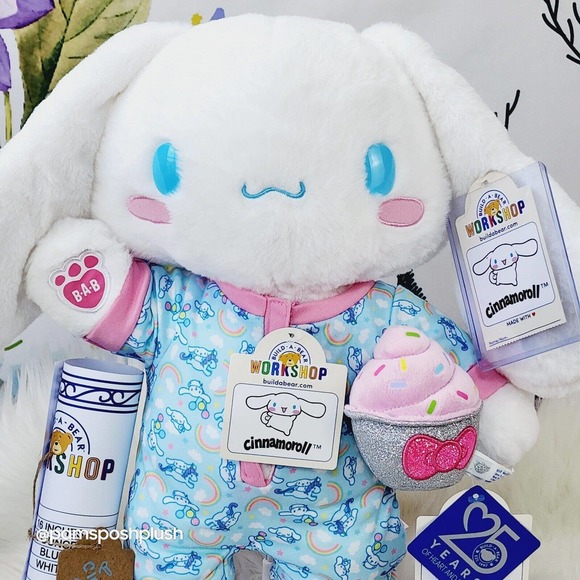 Build A Bear Sanrio CINNAMOROLL Hello Kitty Sleeper 25th Anniversa Cupcake Plush - Picture 3 of 16